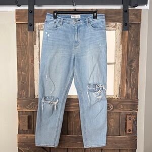 Abercrombie and fitch Light Blue mom high rise Jeans